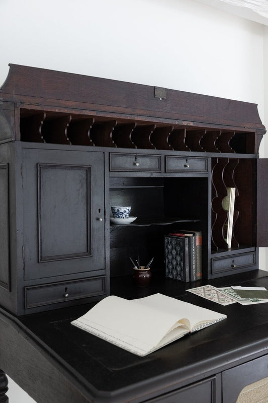 Antique 1800's Ebonized Secretary Desk