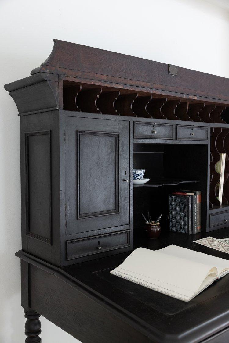 Antique 1800's Ebonized Secretary Desk