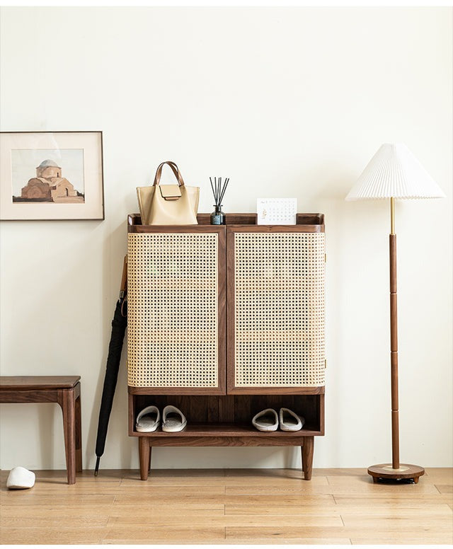SOLID WALNUT SHOE CABINET, SHOE CABINET , SHOE CABINET, SHOE STORAGE CABINETS