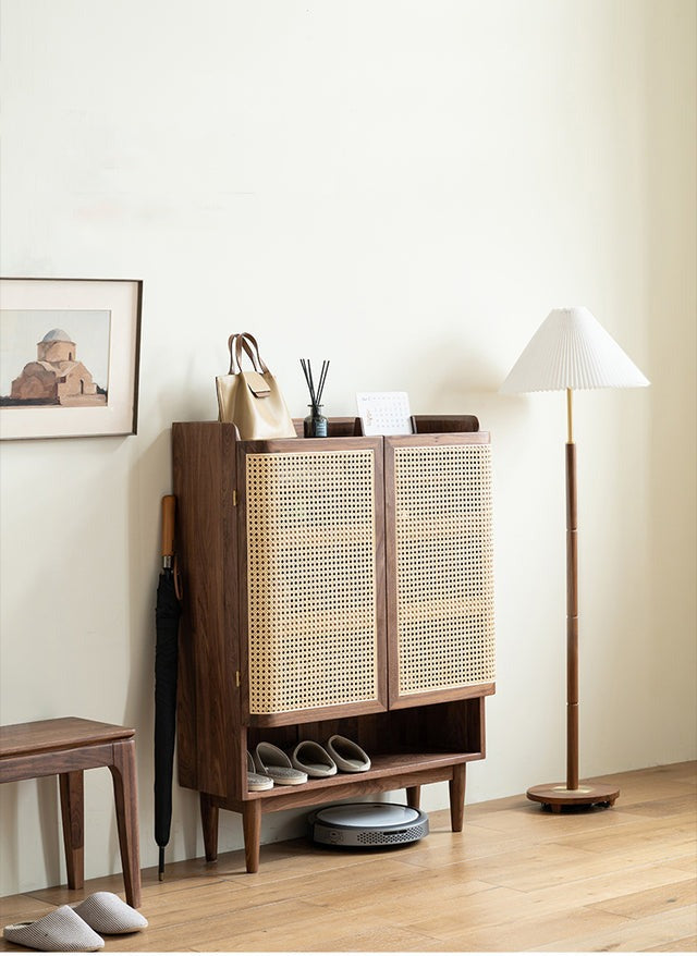 SOLID WALNUT SHOE CABINET, SHOE CABINET , SHOE CABINET, SHOE STORAGE CABINETS