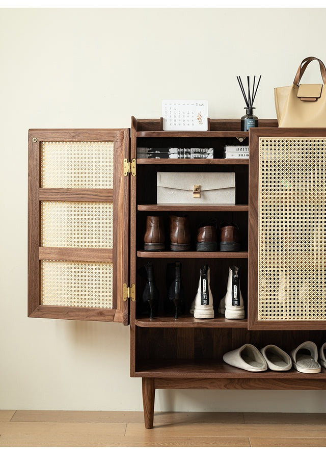 SOLID WALNUT SHOE CABINET, SHOE CABINET , SHOE CABINET, SHOE STORAGE CABINETS