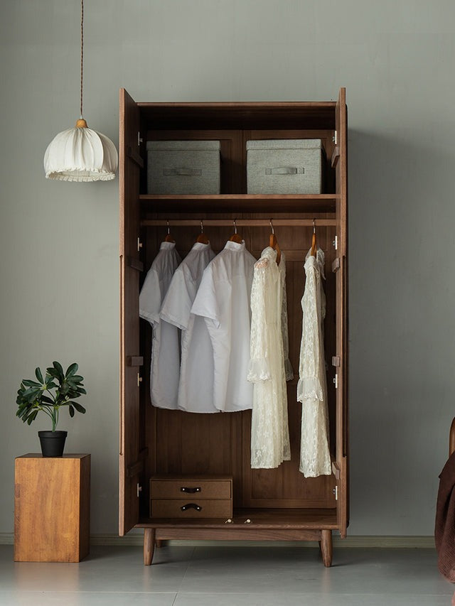 WALNUT ARMOIRE, WALNUT ARMOIRE WARDROBE, SOLID WALNUT ARMOIRE