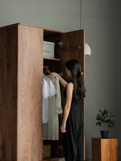 WALNUT ARMOIRE, WALNUT ARMOIRE WARDROBE, SOLID WALNUT ARMOIRE