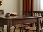 AMERICAN STYLE SOLID BLACK WALNUT WOOD DINING TABLE