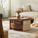 Rosewood wooden center table design & Rattan coffee table furniture | elegant furniture