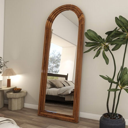 Wooden full length mirror for bedroom