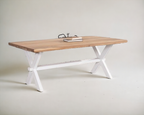 Coffee Table Solid Wood Cross Leg