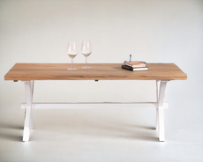 Coffee Table Solid Wood Cross Leg