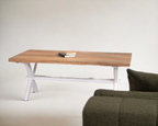 Coffee Table Solid Wood Cross Leg