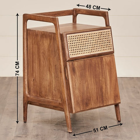 Rattan Connection Mango Wood End Table - Brown