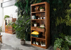 Shelf Sheesham 88x40x205 walnut | Wooden Bookshelf
