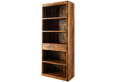 Shelf Sheesham 88x40x205 walnut | Wooden Bookshelf