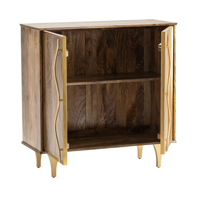 gold accents cabinet
