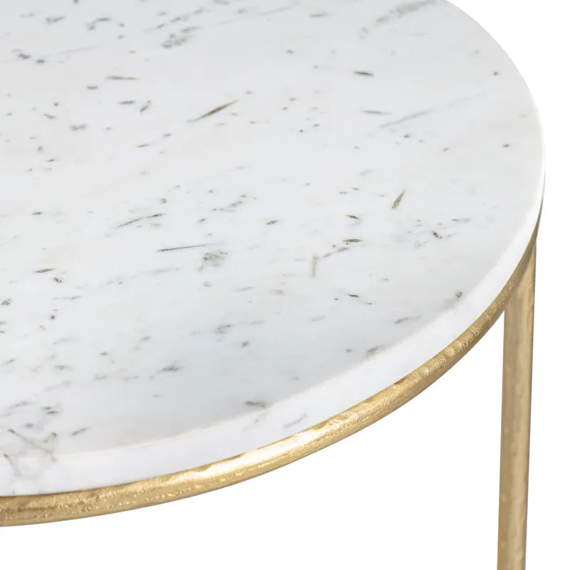 gold white nesting coffee tables