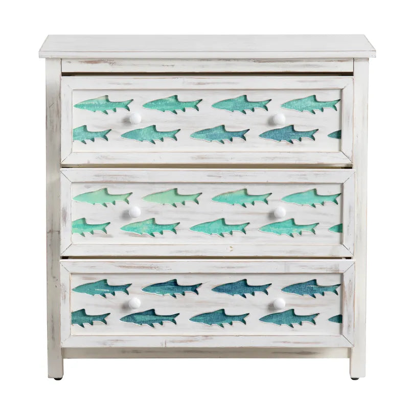 gradient blue fish chest