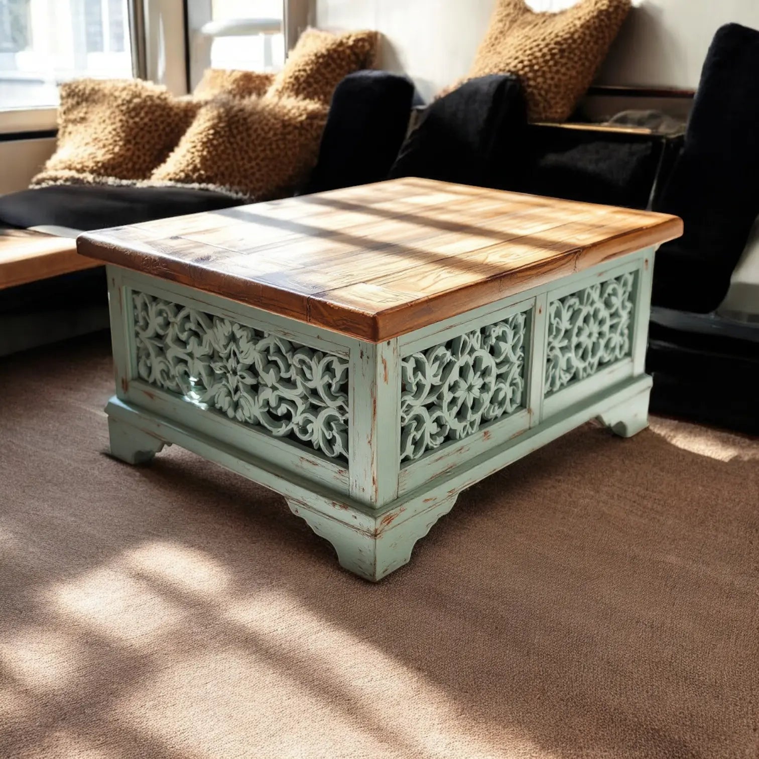 Carved Antique Coffee Table | indian coffee table Coffee Tables  antique coffee table​ jlhomedecor2021.myshopify.com