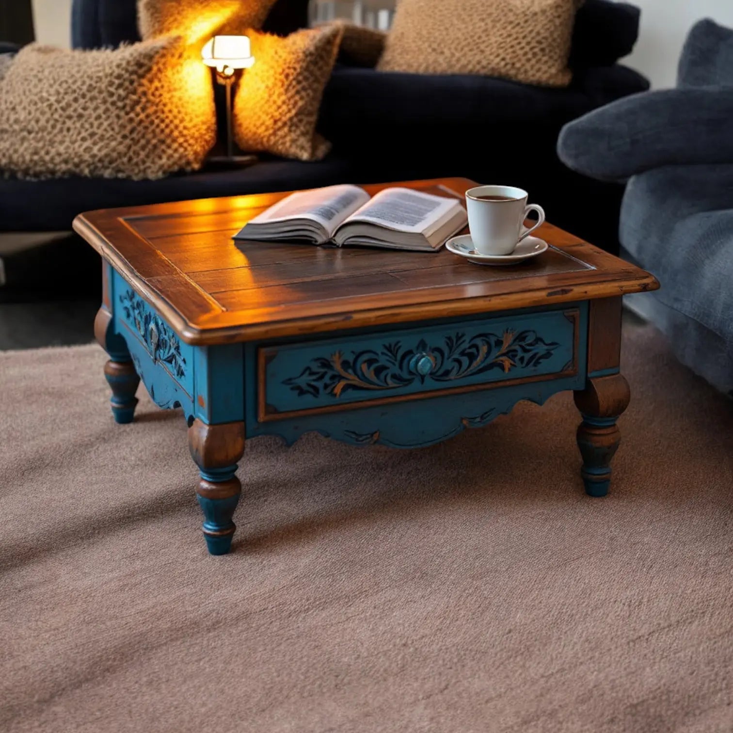 Carved vintage Coffee table | antique wood table Coffee Tables  antique coffee table​ jlhomedecor2021.myshopify.com