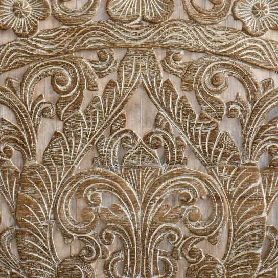 Flower Hand Carved Taj King Bed | wood carving bed | wooden carving furniture design | double bed designs in wood Bed  4 6 bed​ jlhomedecor2021.myshopify.com