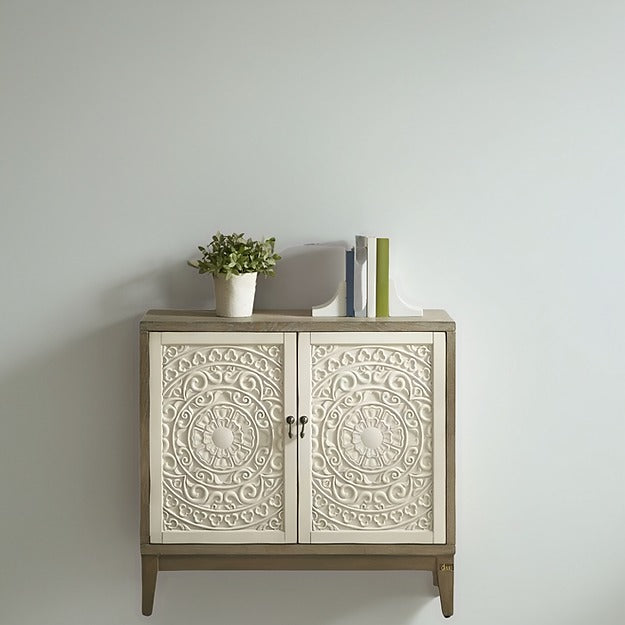 "Bathroom storage cabinet with a minimalist design, ideal for small spaces."
