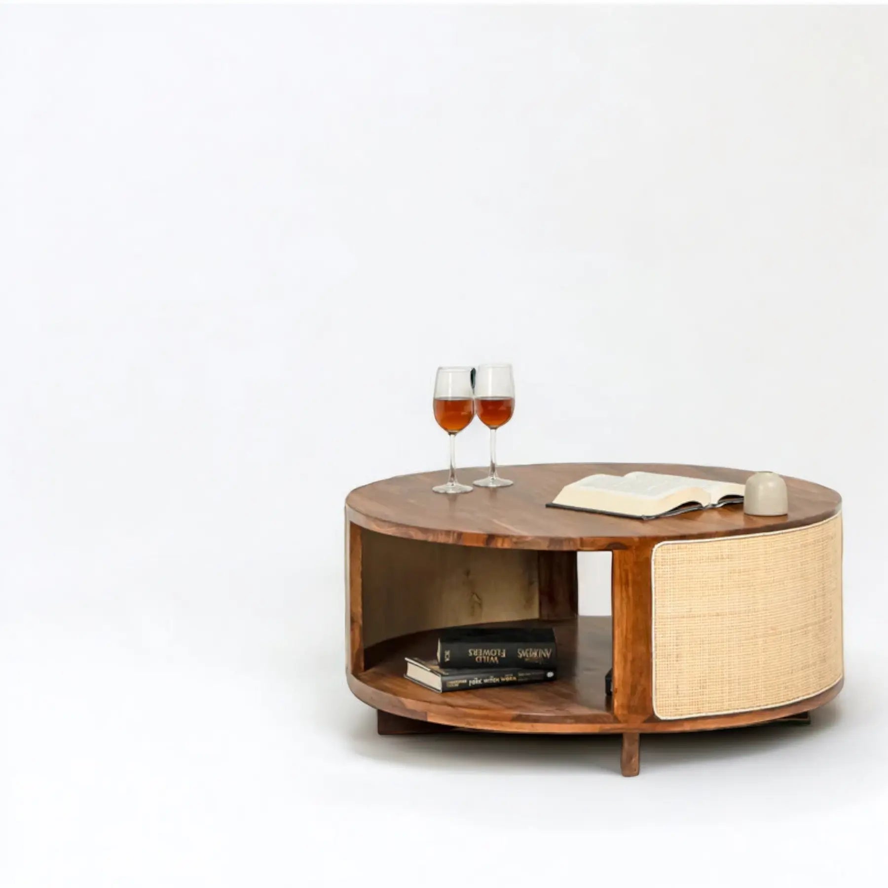 rattan coffee table/round rattan coffee table/Rattan Round Coffee Table Solid Wood coffee table  bohemian coffee table jlhomedecor2021.myshopify.com