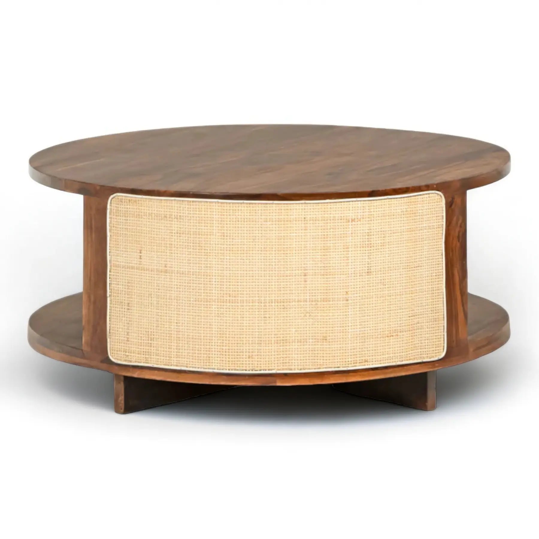rattan coffee table/round rattan coffee table/Rattan Round Coffee Table Solid Wood coffee table  bohemian coffee table jlhomedecor2021.myshopify.com