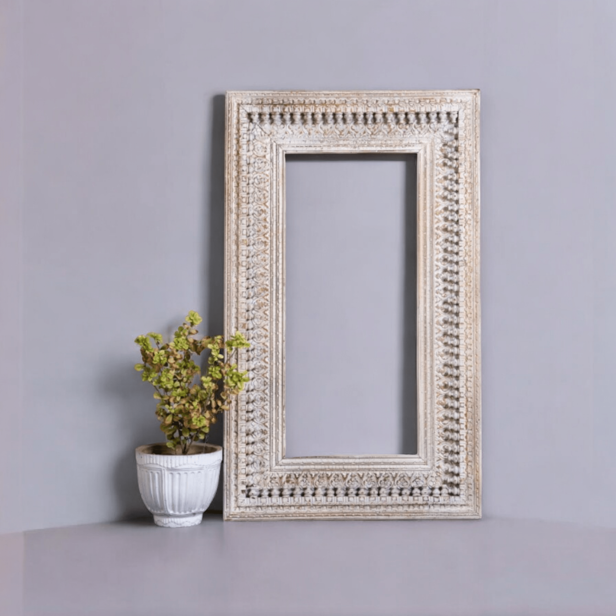 The Heirloom Chic Full-Length Mirror Frame | Customizable Mango Wood Decor