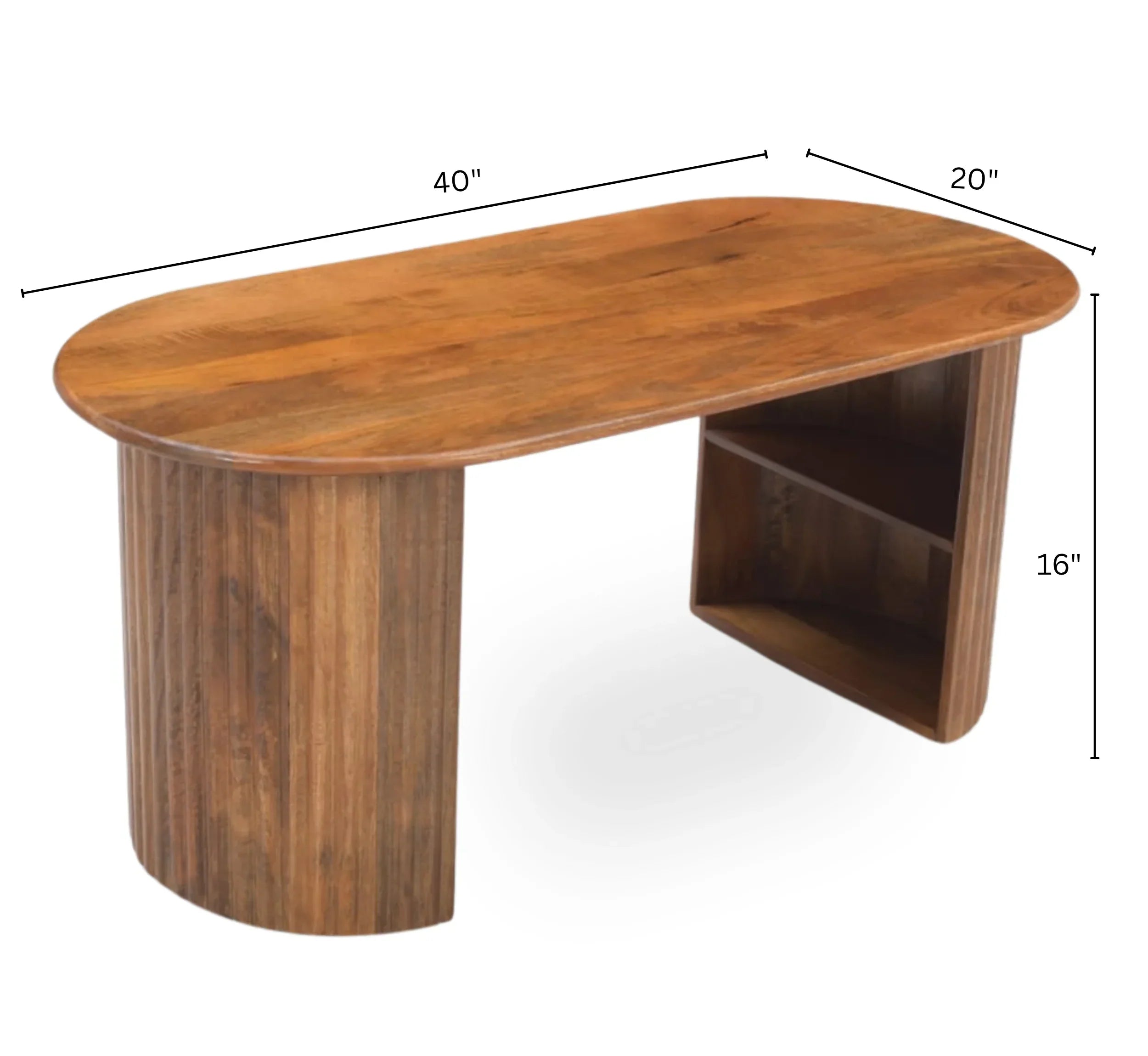 Solid Mango Wood Center Table – Walnut & Honey Finish Options, Handcrafted by J.L.HOME DECOR