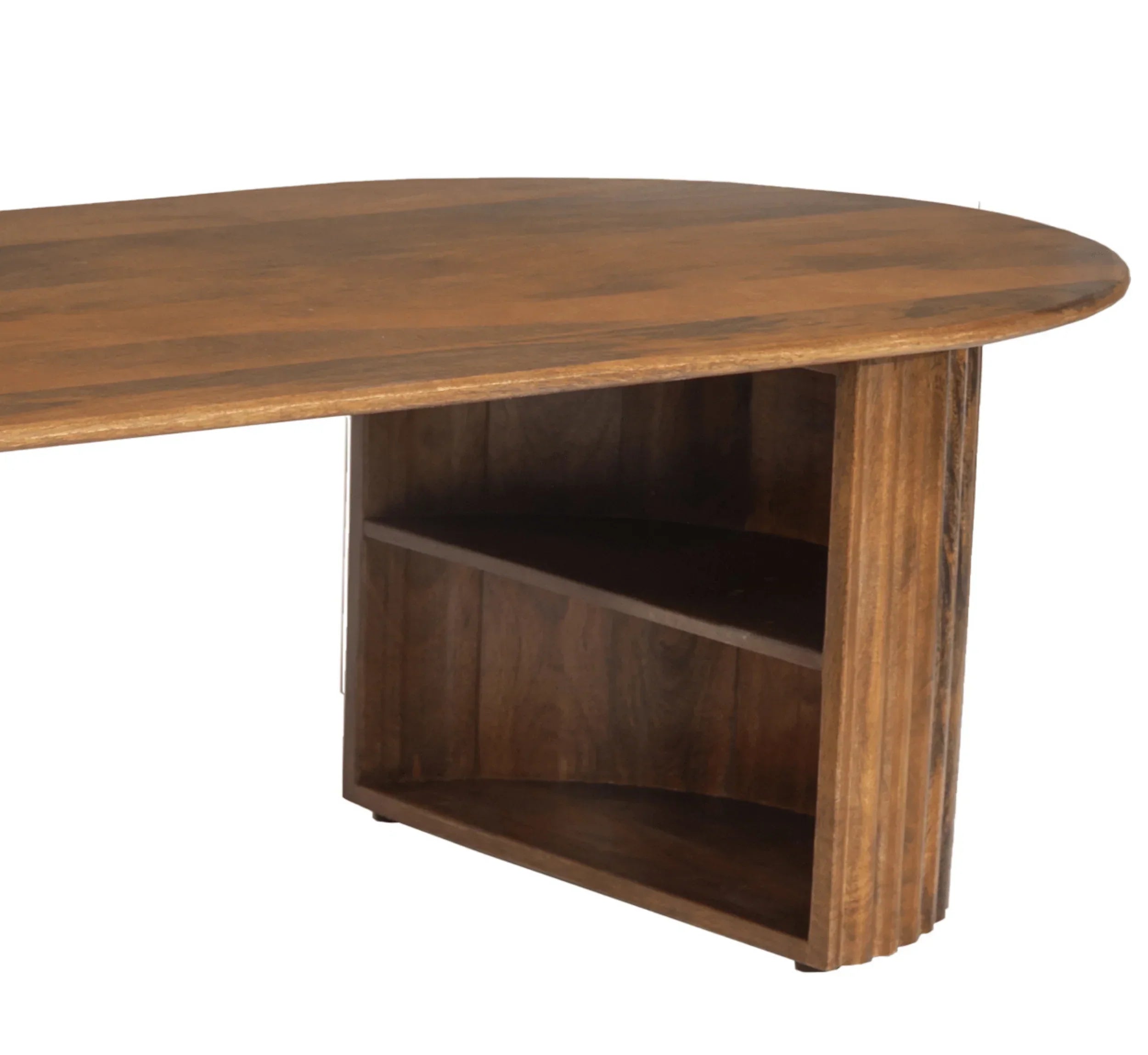 Solid Mango Wood Center Table – Walnut & Honey Finish Options, Handcrafted by J.L.HOME DECOR