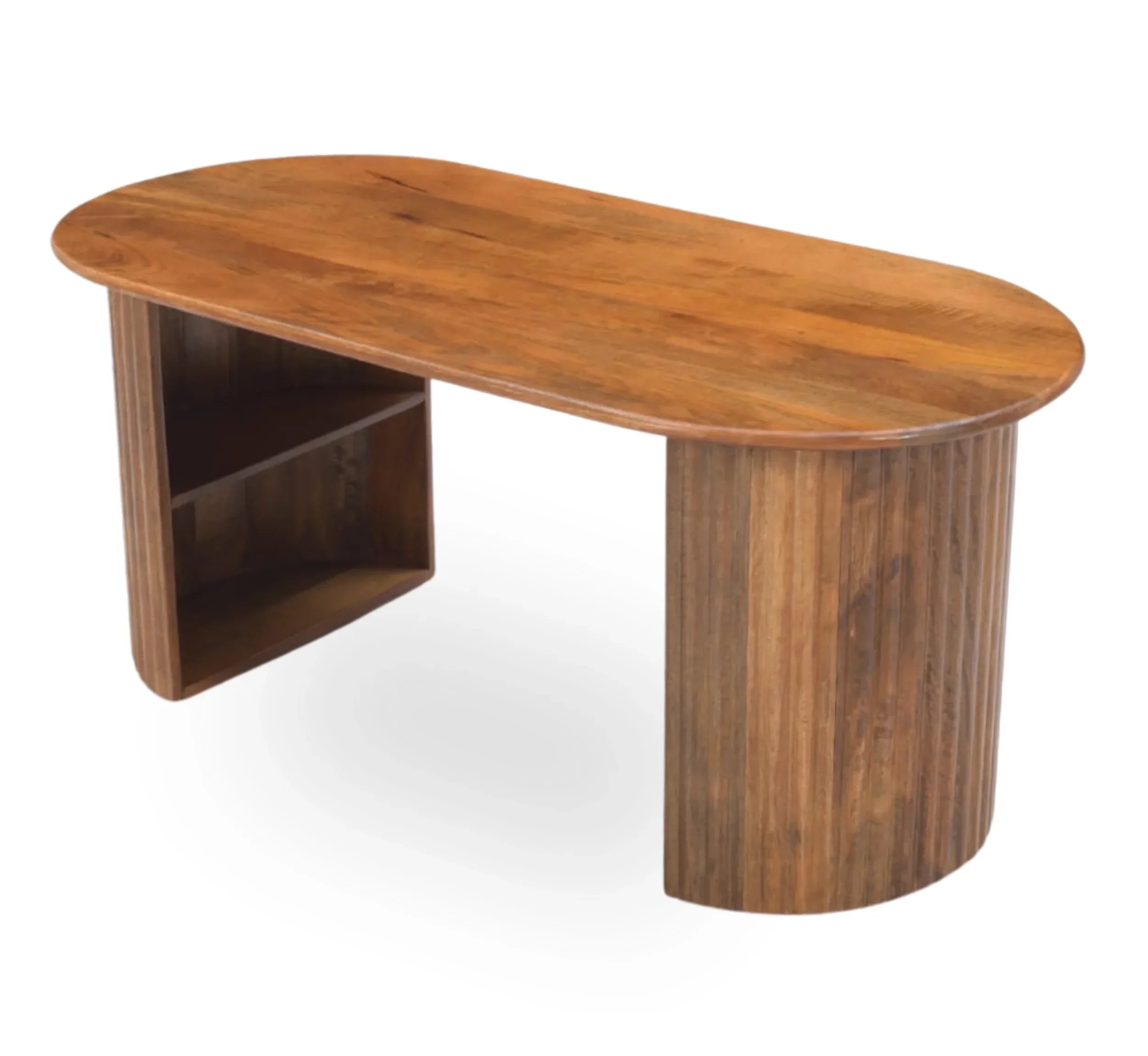 Solid Mango Wood Center Table – Walnut & Honey Finish Options, Handcrafted by J.L.HOME DECOR