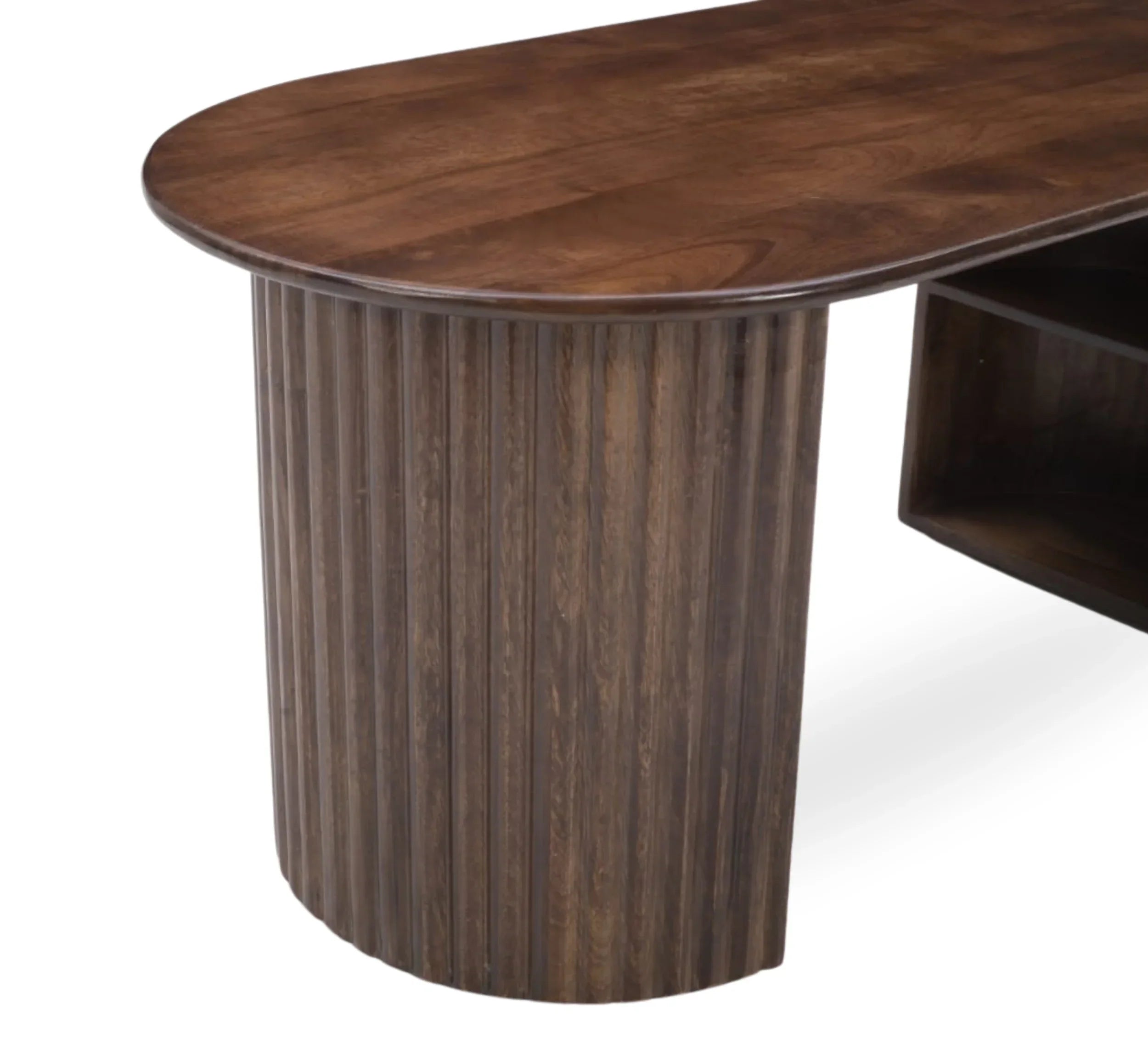 Solid Mango Wood Center Table – Walnut & Honey Finish Options, Handcrafted by J.L.HOME DECOR