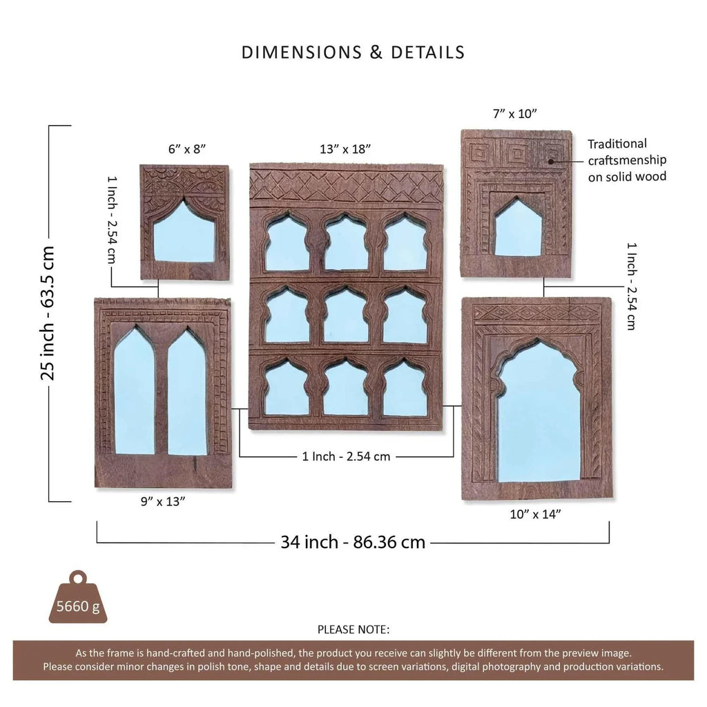 hand carved mirror set, wooden frame mirrors, mirror collection, gallery wall mirrors, 5 piece mirror set, mehrab arch mirrors, temple mirrors, wall mirror set, decorative mirrors, indian furniture, living room mirrors, entryway mirrors, walnut mirrors, black mirrors, whitewash mirrors, handmade mirrors, artisan made mirrors, premium wood mirrors, quality mirrors, durable mirrors, sturdy mirrors, timeless mirrors, elegant mirrors, statement mirrors, ornate mirrors, unique mirrors, sculptural mirrors, focal 