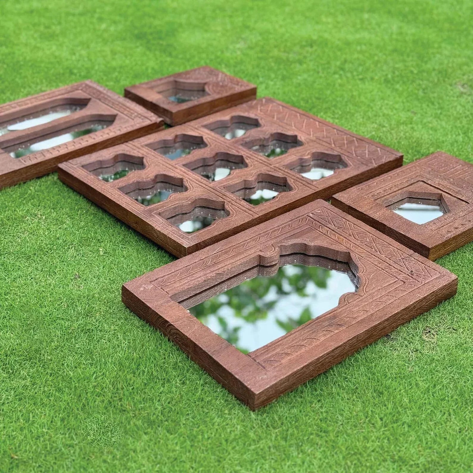 hand carved mirror set, wooden frame mirrors, mirror collection, gallery wall mirrors, 5 piece mirror set, mehrab arch mirrors, temple mirrors, wall mirror set, decorative mirrors, indian furniture, living room mirrors, entryway mirrors, walnut mirrors, black mirrors, whitewash mirrors, handmade mirrors, artisan made mirrors, premium wood mirrors, quality mirrors, durable mirrors, sturdy mirrors, timeless mirrors, elegant mirrors, statement mirrors, ornate mirrors, unique mirrors, sculptural mirrors, focal 