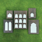 hand carved mirror set, wooden frame mirrors, mirror collection, gallery wall mirrors, 5 piece mirror set, mehrab arch mirrors, temple mirrors, wall mirror set, decorative mirrors, indian furniture, living room mirrors, entryway mirrors, walnut mirrors, black mirrors, whitewash mirrors, handmade mirrors, artisan made mirrors, premium wood mirrors, quality mirrors, durable mirrors, sturdy mirrors, timeless mirrors, elegant mirrors, statement mirrors, ornate mirrors, unique mirrors, sculptural mirrors, focal 