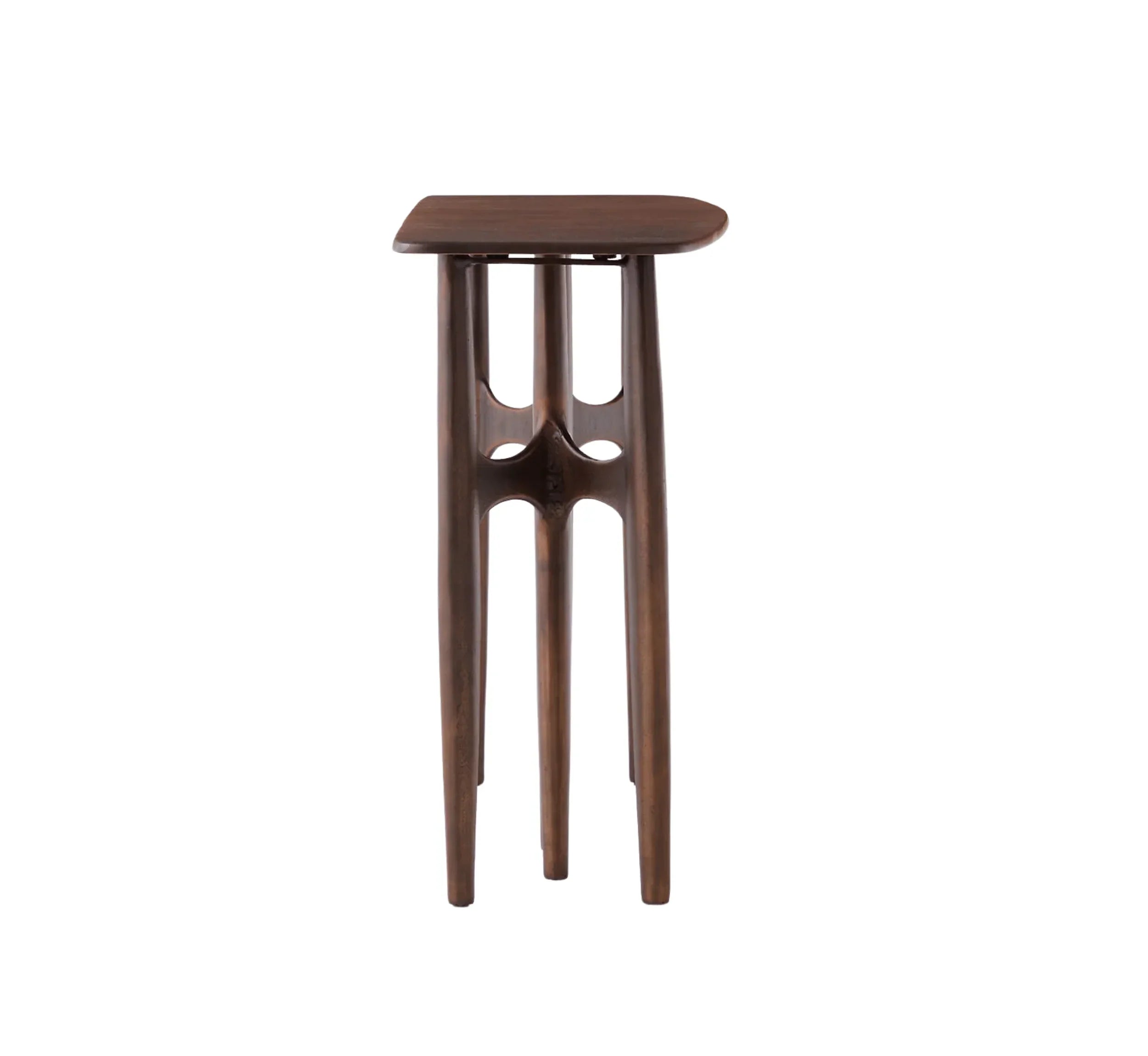 UrbanMoss Solid Mango Wood Console Table – Dark Walnut Finish, Handcrafted by J.L.HOME DECOR