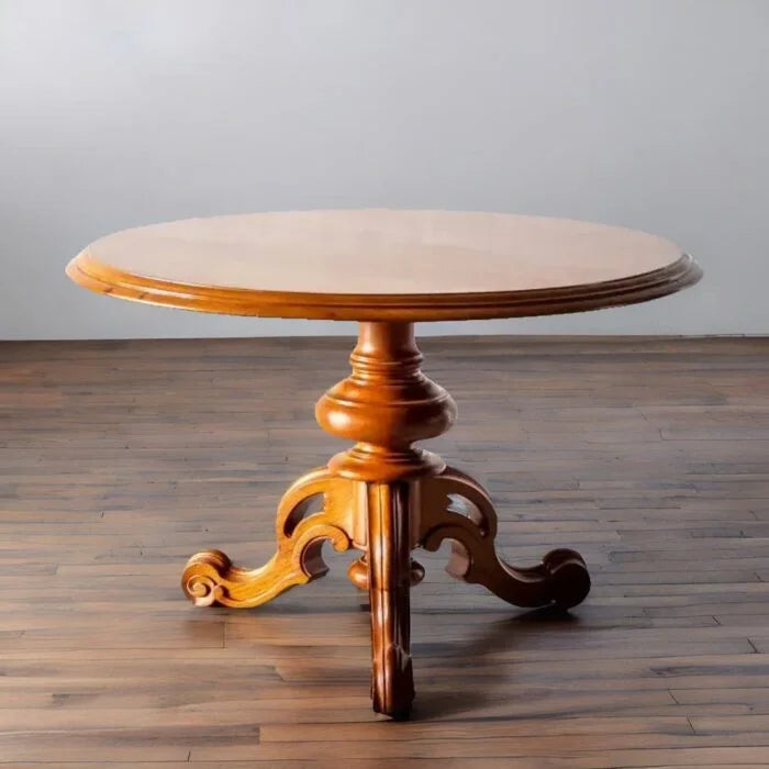 Rattan Round Dining Set – Handcrafted Solid Mango Wood, All Sizes by J.L.HOME DECOR