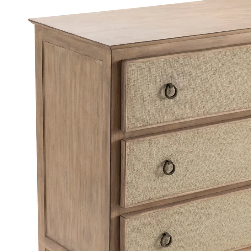 linen-front drawers