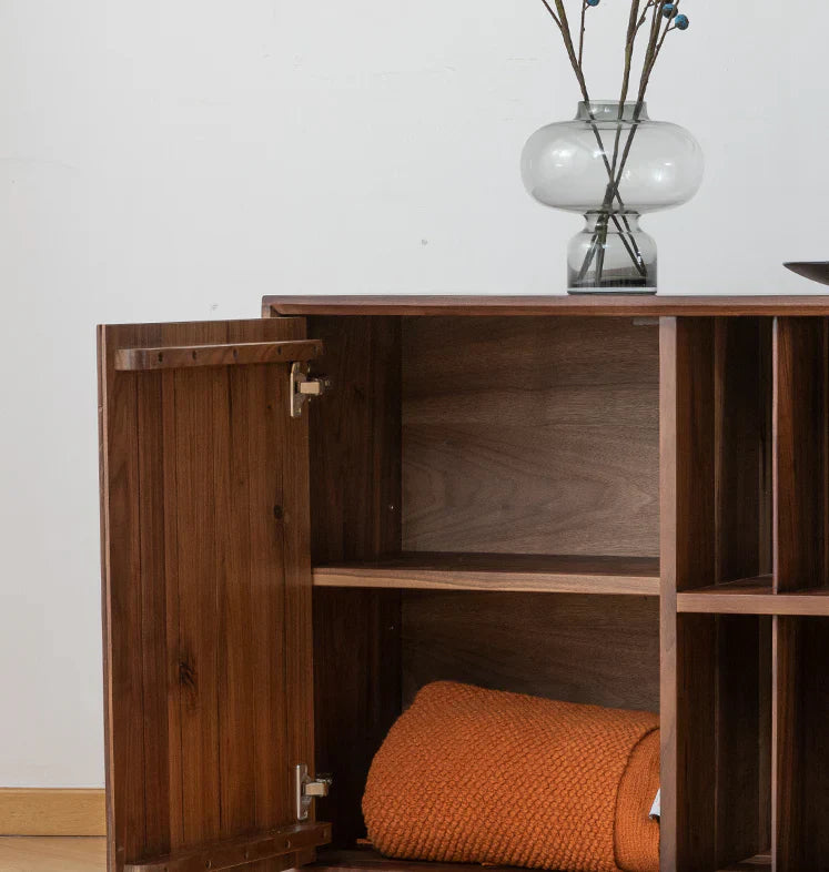 The Desert Bloom Sideboard | Handcrafted Walnut Finish Storage Console | 200x38x80 cm