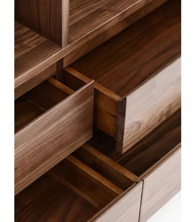 The Royal Scholar Bookcase | Handcrafted Walnut Finish Bookshelf | 120x35x200 cm