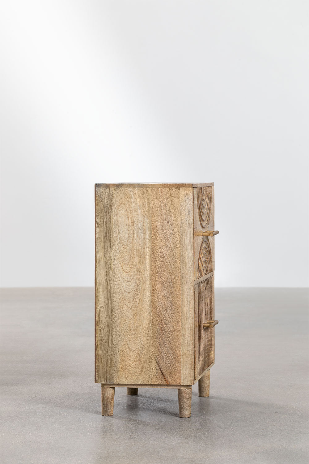 Mango Wood Bedside Table with Drawers