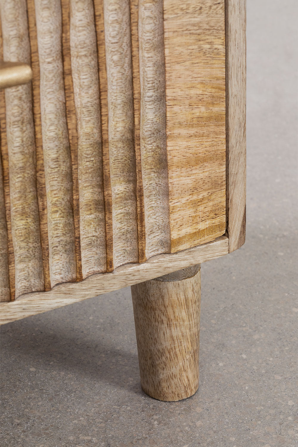 Mango Wood Bedside Table with Drawers