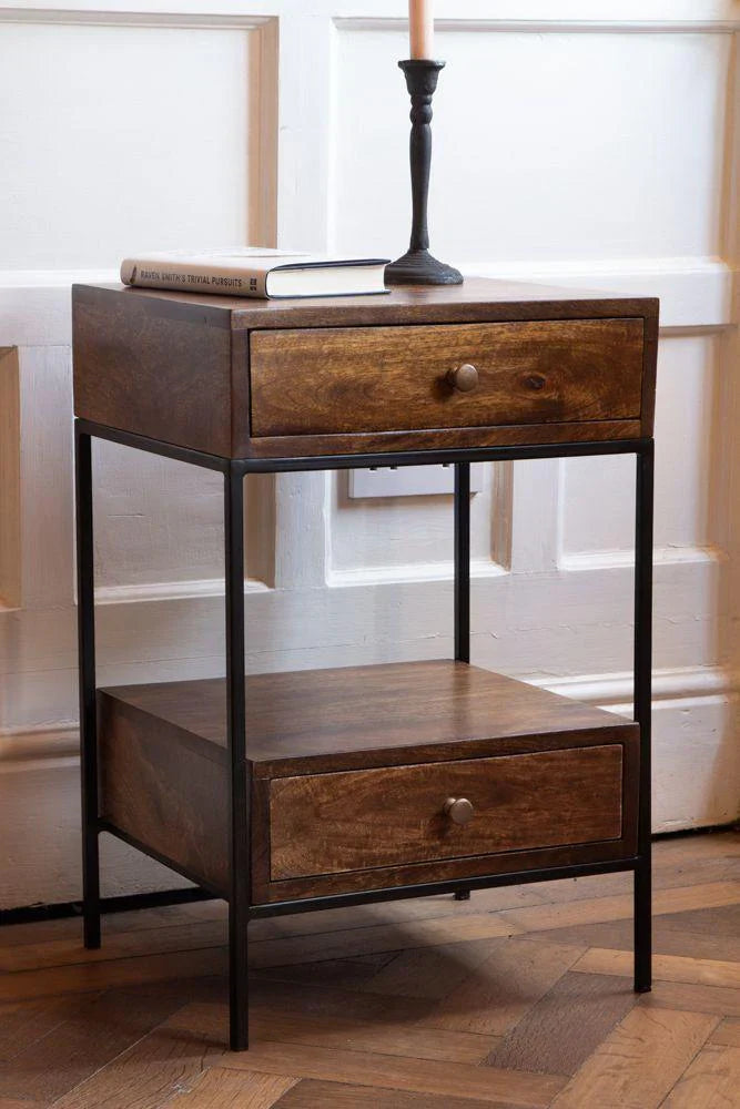 mango iron bedside storage