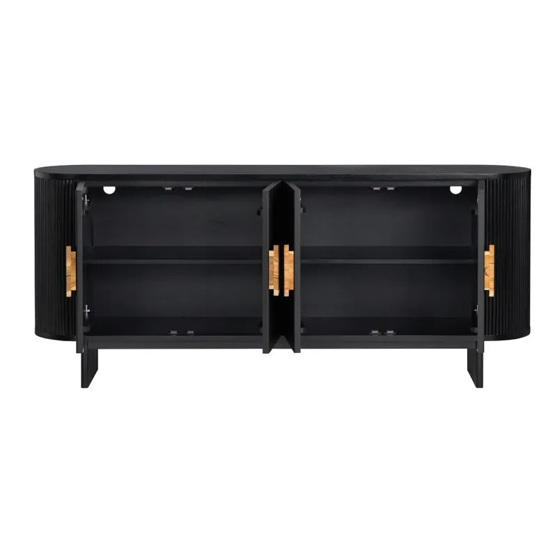  mango wood black sideboard