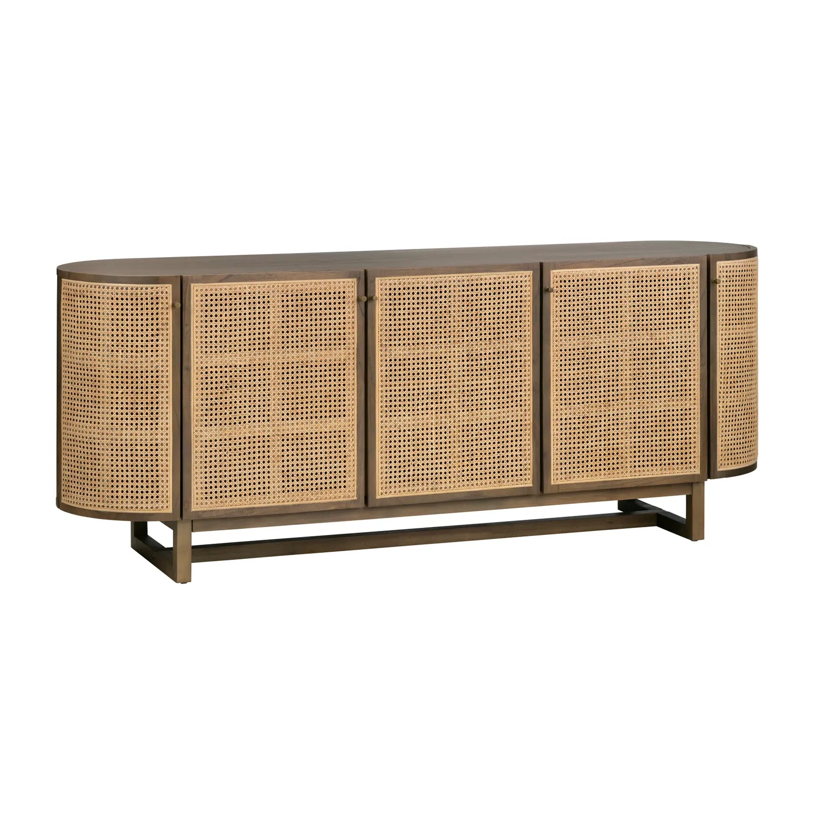 mango wood cane console