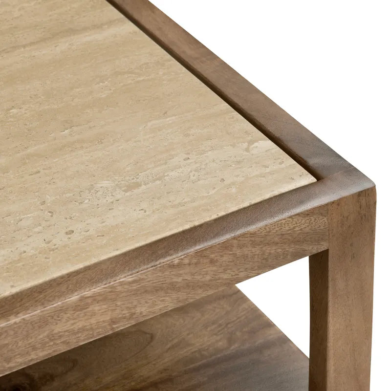mango wood natural nightstands