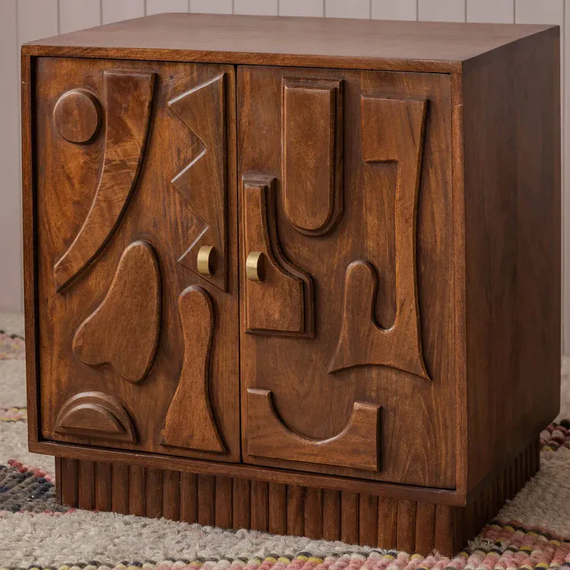 mango wood nightstand