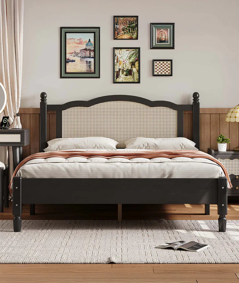  matte black platform beds