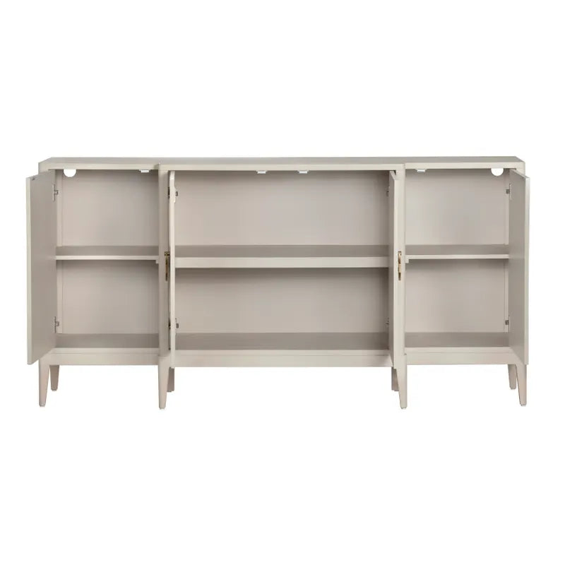 matte gold hardware sideboard