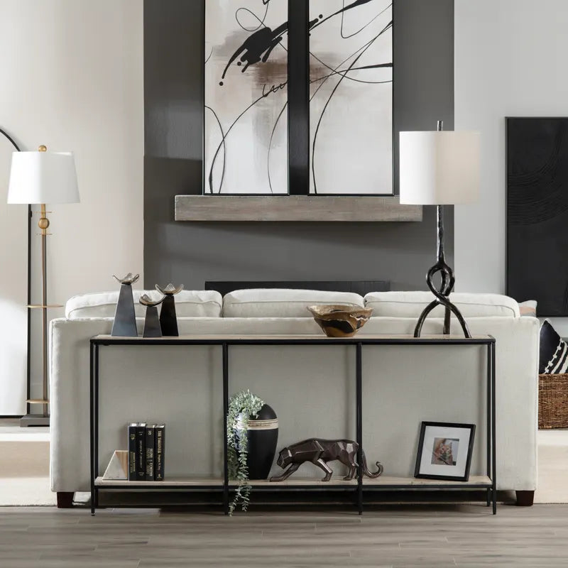 mentor travertine console table