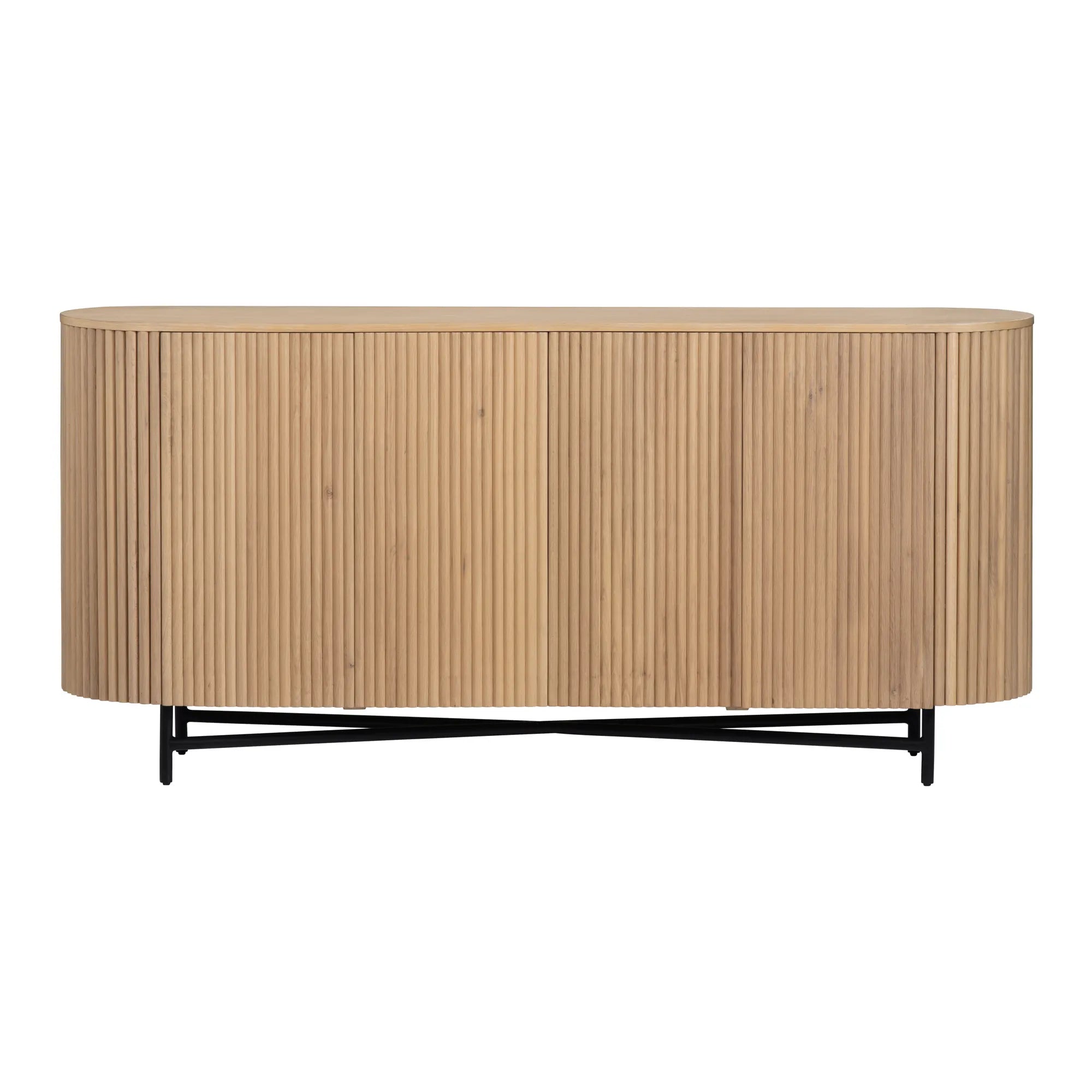 metal X base credenza
