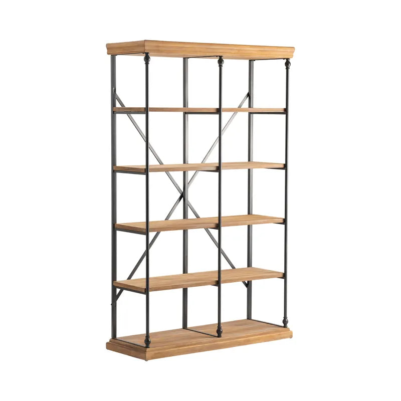  metal and wood bookshelf